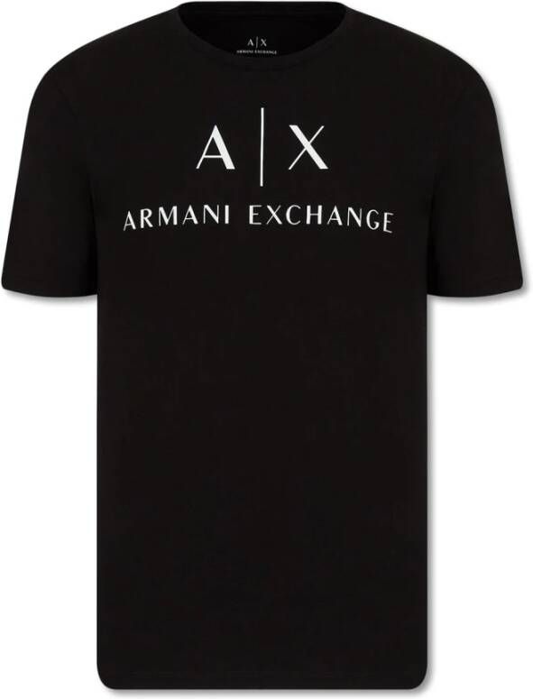 Armani Exchange Heren Jersey T-Shirt Lente Zomer Collectie Black Heren