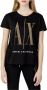 Armani Exchange Katoenen T-shirt Vrouwencollectie Lente Zomer Black Dames - Thumbnail 1