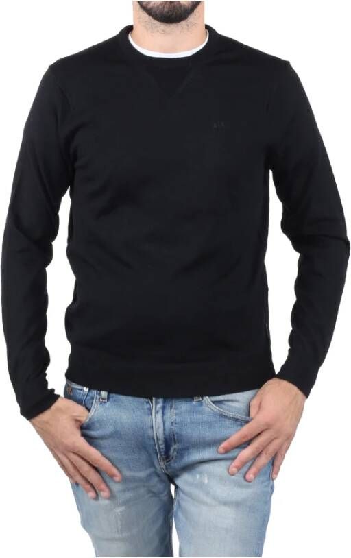 Armani Exchange Crewneck Sweater Black Heren