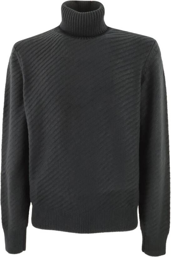 Armani Exchange Blauwe Coltrui Gebreide Kleding voor Mannen Blauw Heren