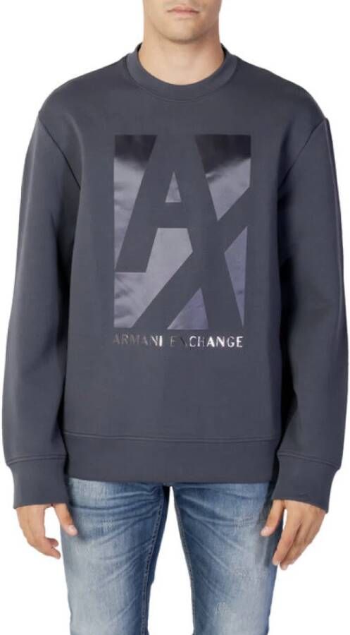 Armani Exchange Grijze Print Sweatshirt voor Heren Gray Heren