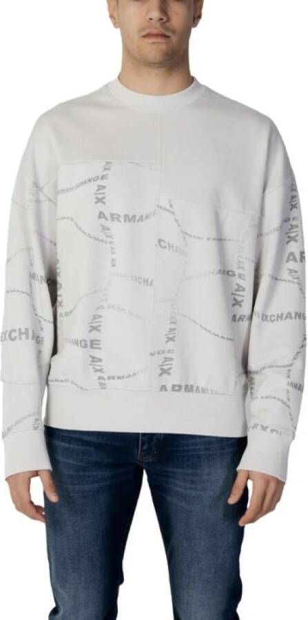 Armani Exchange Grijze Bedrukte Sweatshirt voor Heren Gray Heren