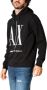 Armani Exchange Zwarte Sweatshirt met Capuchon en Geborduurd Logo Black Heren - Thumbnail 1