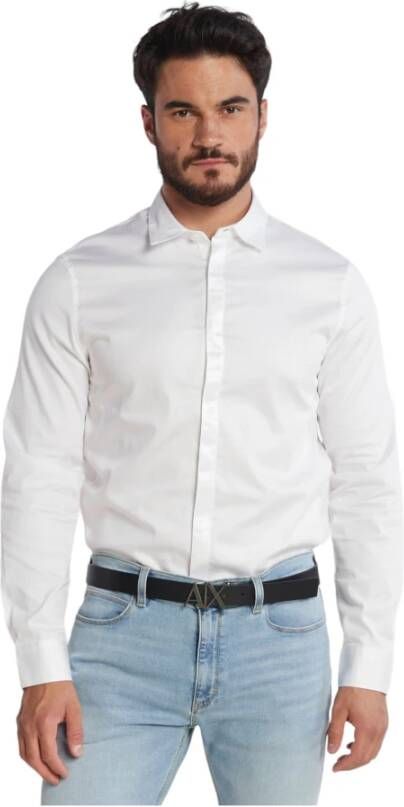 Armani Exchange Witte Overhemden voor Heren White Heren