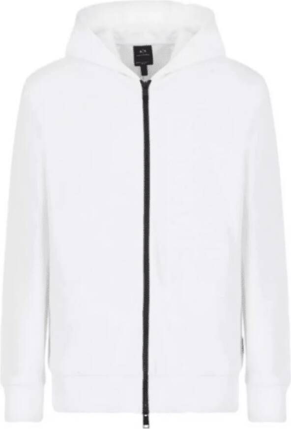 Armani Exchange Witte Rits Sweater L Wit Heren