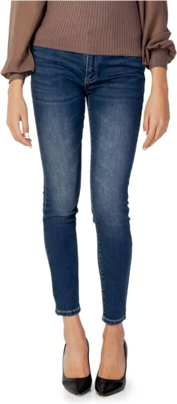 Armani Blauwe Slim Fit Jeans met Klassieke 5 Zakken Blauw Dames