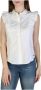 Armani Exchange Mouwloze Katoenen Shirt met Knoopsluiting White Dames - Thumbnail 1