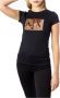 Armani Exchange Katoenen Crew Neck T-Shirt Vrouwencollectie Black Dames - Thumbnail 2