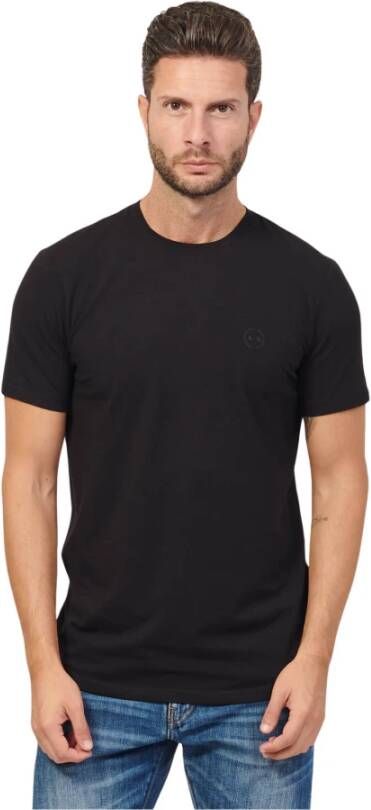 Armani Exchange Zwart T-shirt met Logo Black Heren