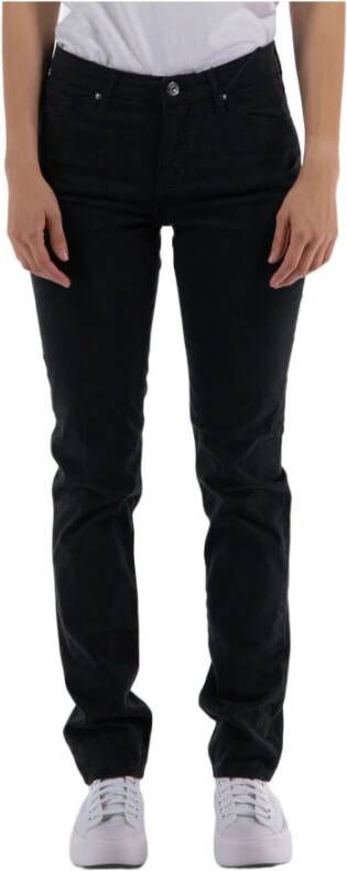 Armani Zwarte elastische katoenen jeans met slim fit Zwart Dames