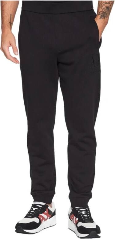 Armani Exchange Zwarte sweatpants met elastische boorden Zwart Heren
