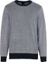 Armani Exchange U Giro Microfantasia Rondehals gebreid kledingstuk Blue Heren - Thumbnail 1