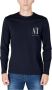 Armani Exchange Blauwe Print Longsleeve T-shirt Blue Heren - Thumbnail 1