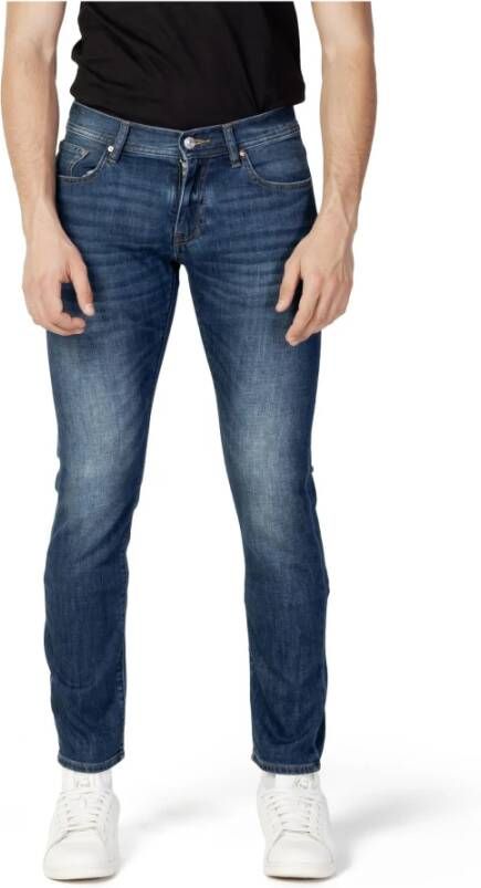 Armani Heren Blauwe Jeans met Ritssluiting en Knoopsluiting Blauw Heren