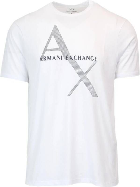 Armani Heren Print T-shirt Wit Korte Mouw Wit Heren