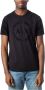 Armani Exchange Logo T-Shirt Zwart Rechte pasvorm Korte mouwen Black Heren - Thumbnail 4