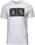 Armani Exchange Modern Print T-shirt met ronde hals White Heren - Thumbnail 1