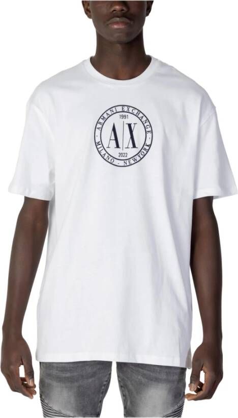 Armani Exchange Witte Print T-shirt voor Heren White Heren