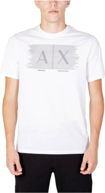 Armani Exchange Witte Print T-shirt voor Heren White Heren