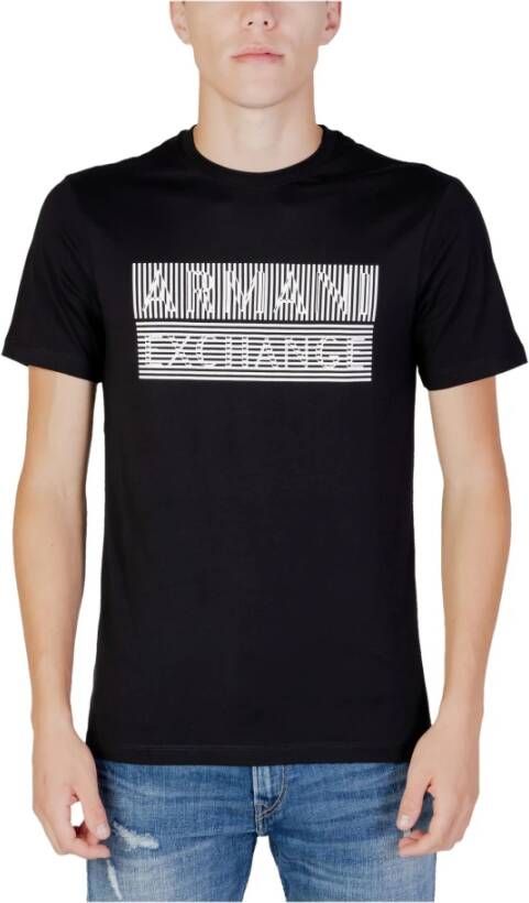 Armani Exchange Heren Zwart Print T-shirt Black Heren