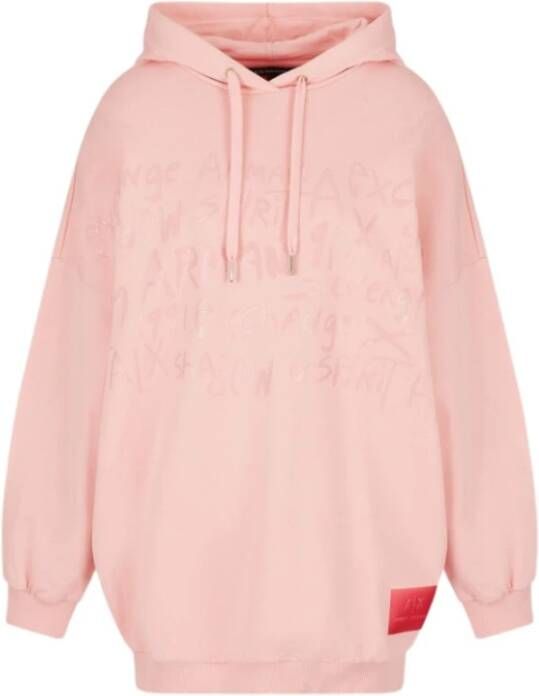 Armani Exchange Oversized Sweatshirt Casual Stijl Pink Dames