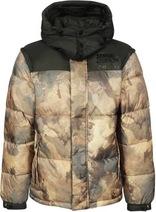 Armani Jas met capuchon Exchange Groen Heren