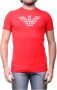 Armani Jeans 6x6t836J0azrosso T-shirt Rood Heren - Thumbnail 1