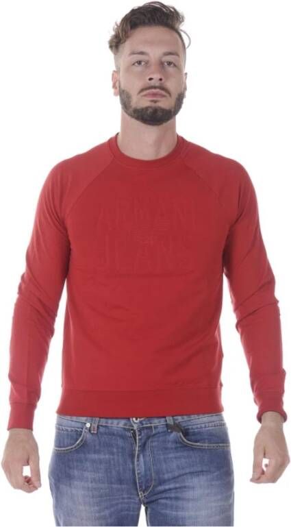 Armani Jeans 6Y6M086J0Dz Sweatshirt Rood Heren