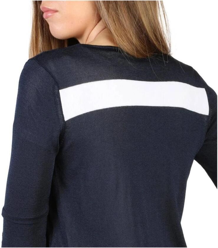 Armani Jeans Dames Frontsluiting Sweater in Polyamide Blue Dames