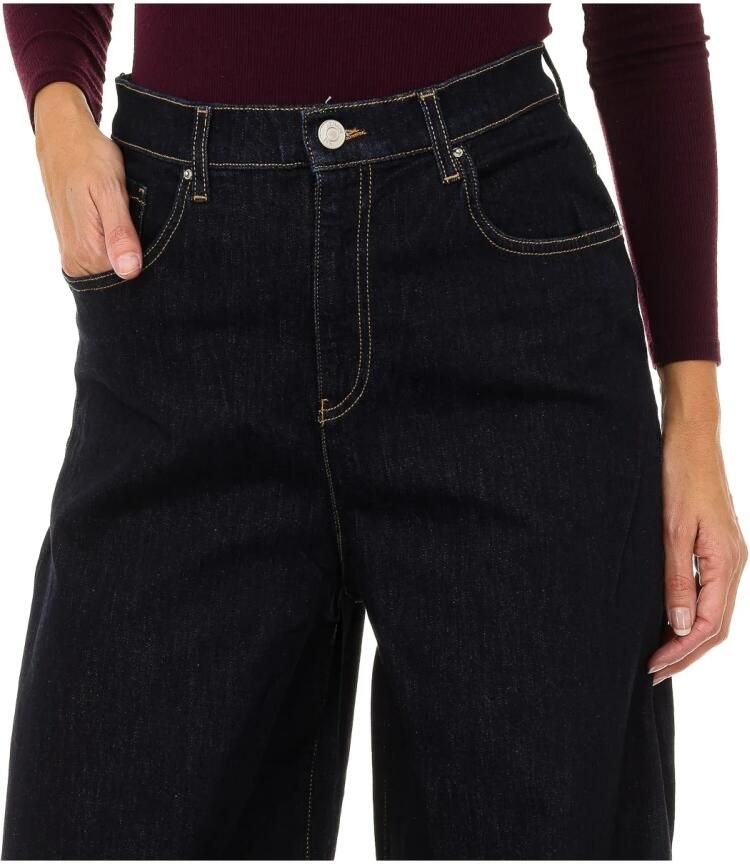 Armani Jeans Flared Denim Jeans met Elephant Leg Blue Dames