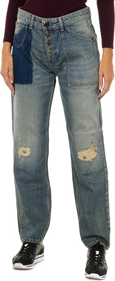 Armani Jeans Gescheurde Denim Jeans Blue Dames
