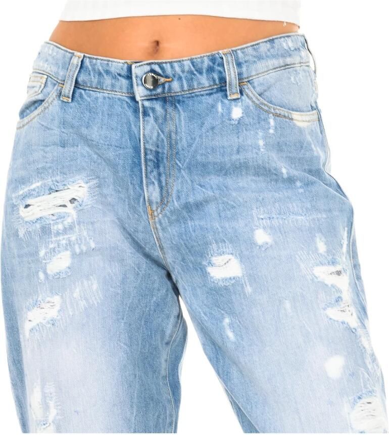 Armani Jeans Gescheurde Jeans Rechte Snit Blue Dames - Foto 2