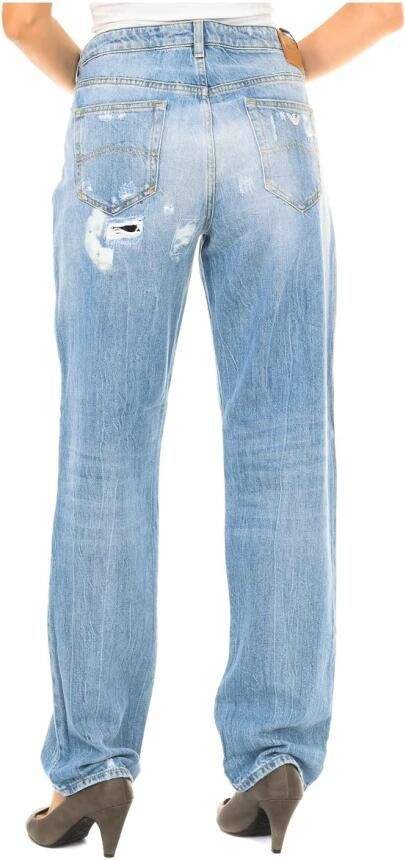 Armani Jeans Gescheurde Jeans Rechte Snit Blue Dames - Foto 3