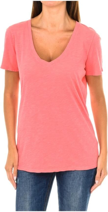 Emporio Armani Korte mouw V-hals T-shirt Red Dames - Foto 3