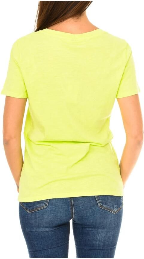 Armani Jeans Korte mouw V-hals T-shirt Yellow Dames - Foto 2