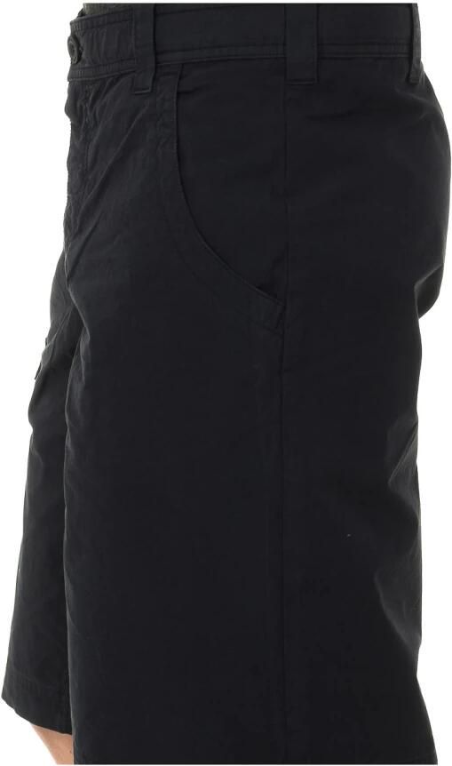 Giorgio Armani Katoenen Bermuda Shorts met knoopsluiting Blue Heren