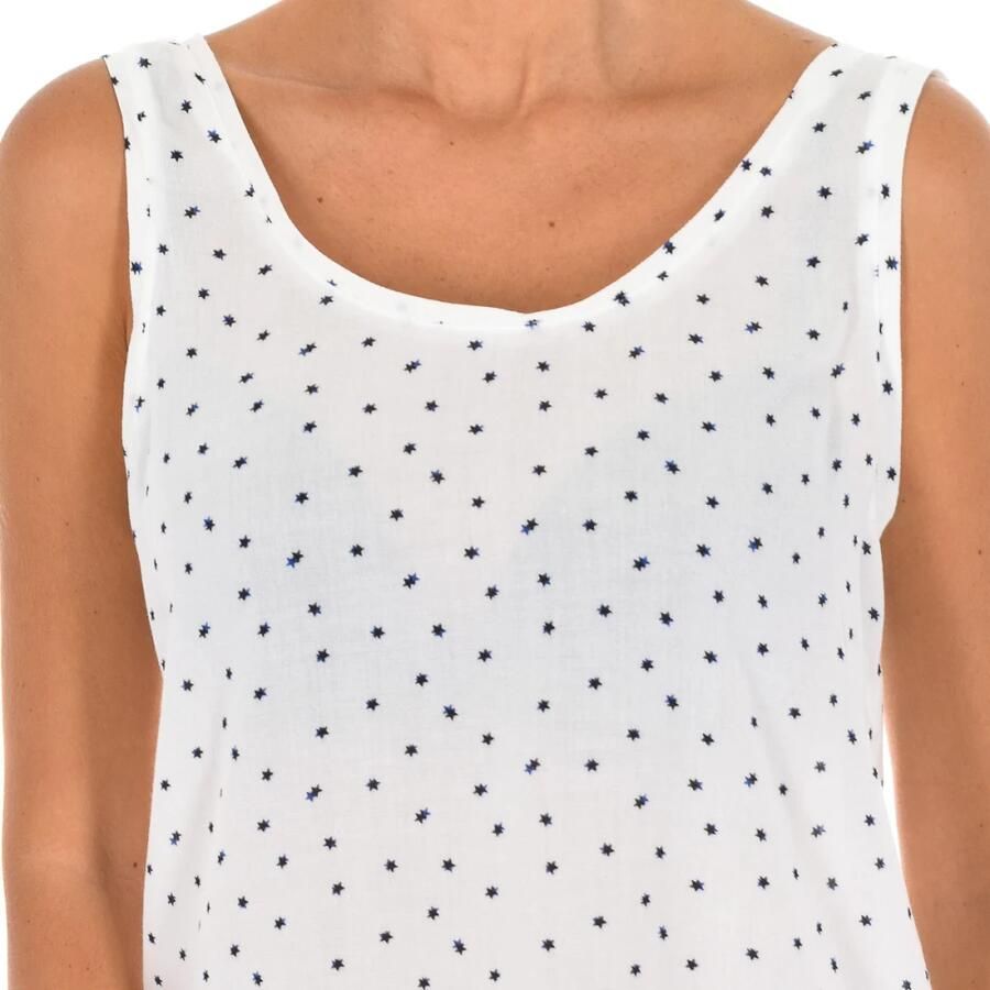 Armani Jeans Witte mouwloze blouse met sterrenprint White Dames