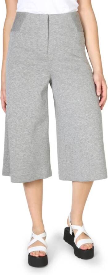 Armani Dameskatoenen Broek met Knopen en Rits Gray Dames