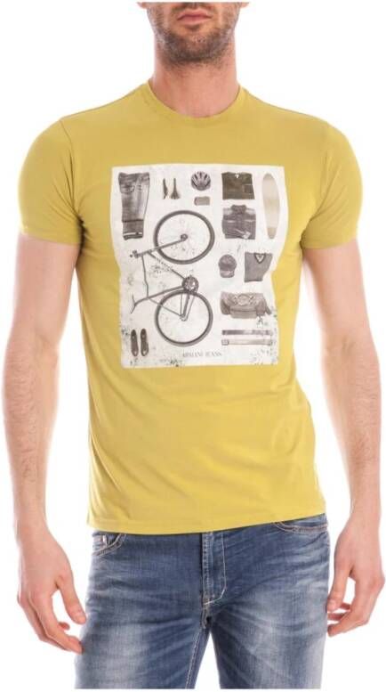 Armani Jeans C6H01Daverde T-shirt Geel Heren