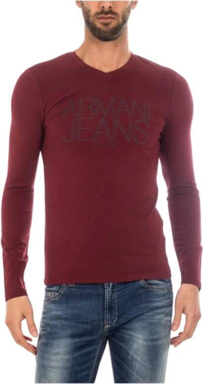 Armani Jeans gebreide kleding Rood Heren
