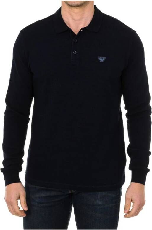 Armani Jeans Polo Shirts Blauw Heren