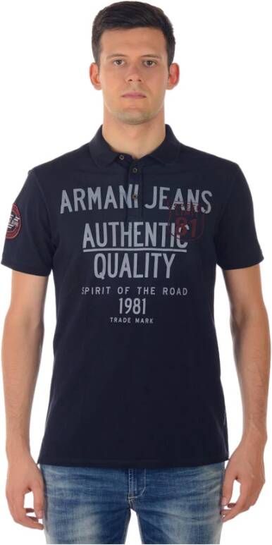 Armani Jeans Klassieke Polo Shirts voor Heren Blue Heren