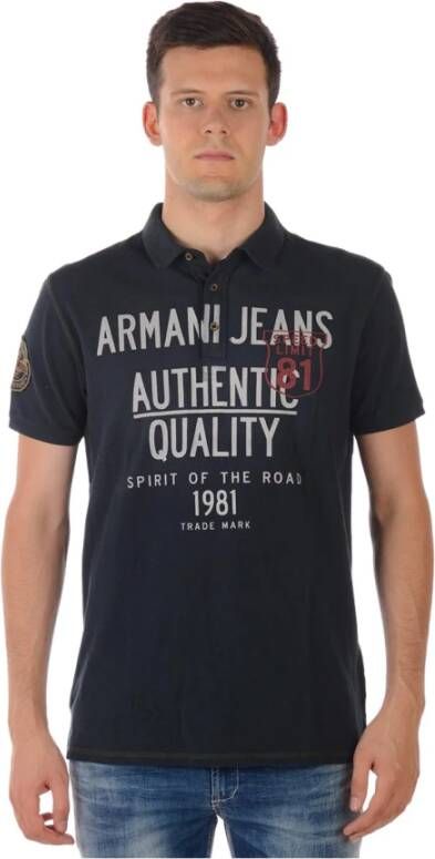 Armani Jeans Klassieke Polo Shirt voor Mannen Blue Heren