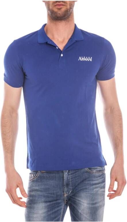 Armani Jeans Polo Shirts Blue Heren