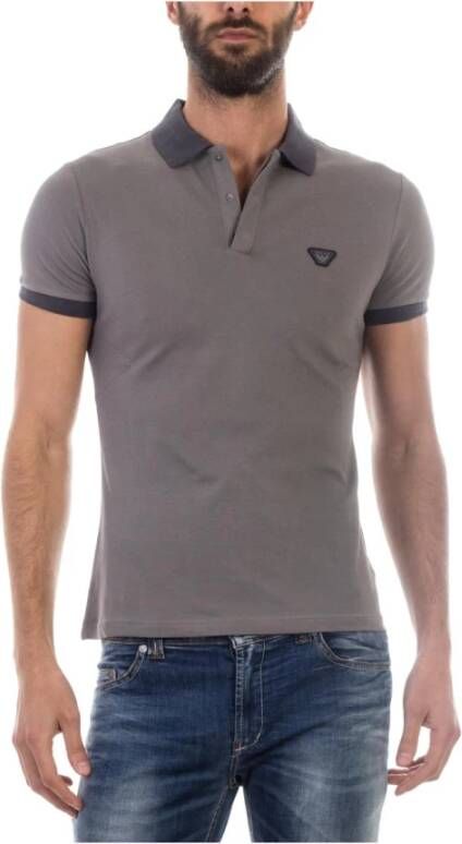 Armani Jeans Polo Shirts Gray Heren