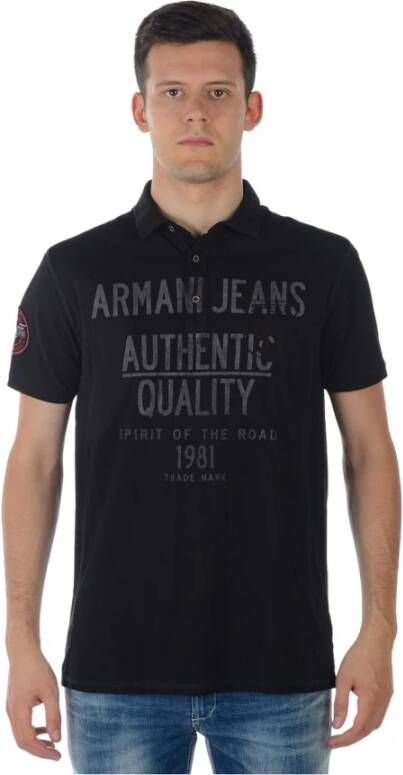 Armani Jeans Polo Shirts Black Heren