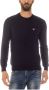 Armani Jeans Gezellige Gebreide Trui Blue Heren - Thumbnail 1