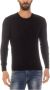 Armani Jeans Gezellige Gebreide Trui Black Heren - Thumbnail 1