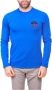 Armani Jeans Gezellige Gebreide Trui Blue Heren - Thumbnail 1