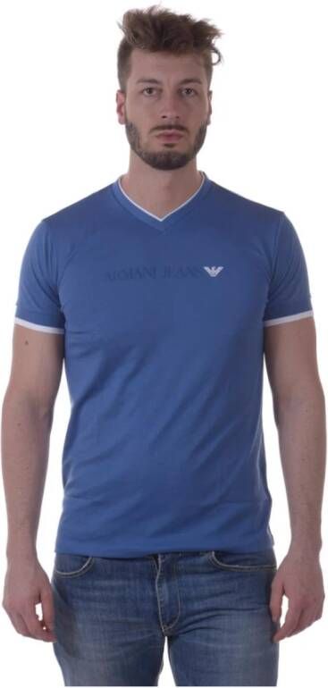 Armani Jeans t-shirt Blauw Heren